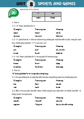 Bài tập Tiếng Anh Lớp 6 (Global success) - Unit 8 Sports and games - Năm học 2022-2023 (Có đáp án)